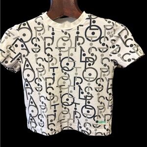 Stella Mc Carthney White Graphic Logo Print Tee in perfect condition size S